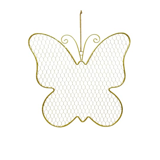 15.5" Gold Metal Butterfly Wreath Form by Ashland®